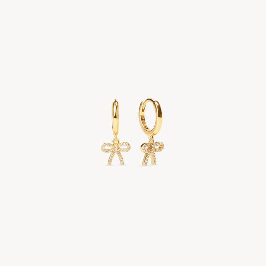 H&B Baby Bow Hoop Earrings