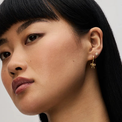 H&B Baby Bow Hoop Earrings
