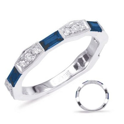 White Gold Sapphire & Diamond Ring S. Kashi