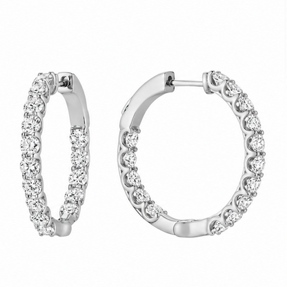 In & Out Huggie Lab Grown Diamond Earrings
