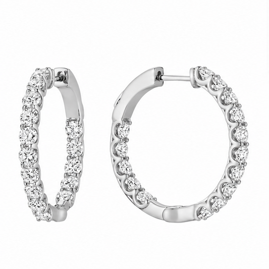 In & Out Huggie Lab Grown Diamond Earrings
