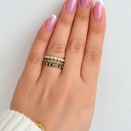 FLICA - Bezel 14K Yellow Gold Rings