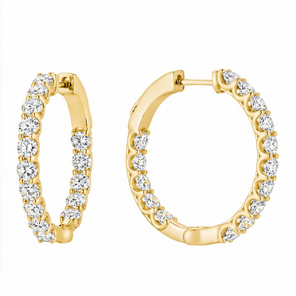 In & Out Huggie Lab Grown Diamond Earrings