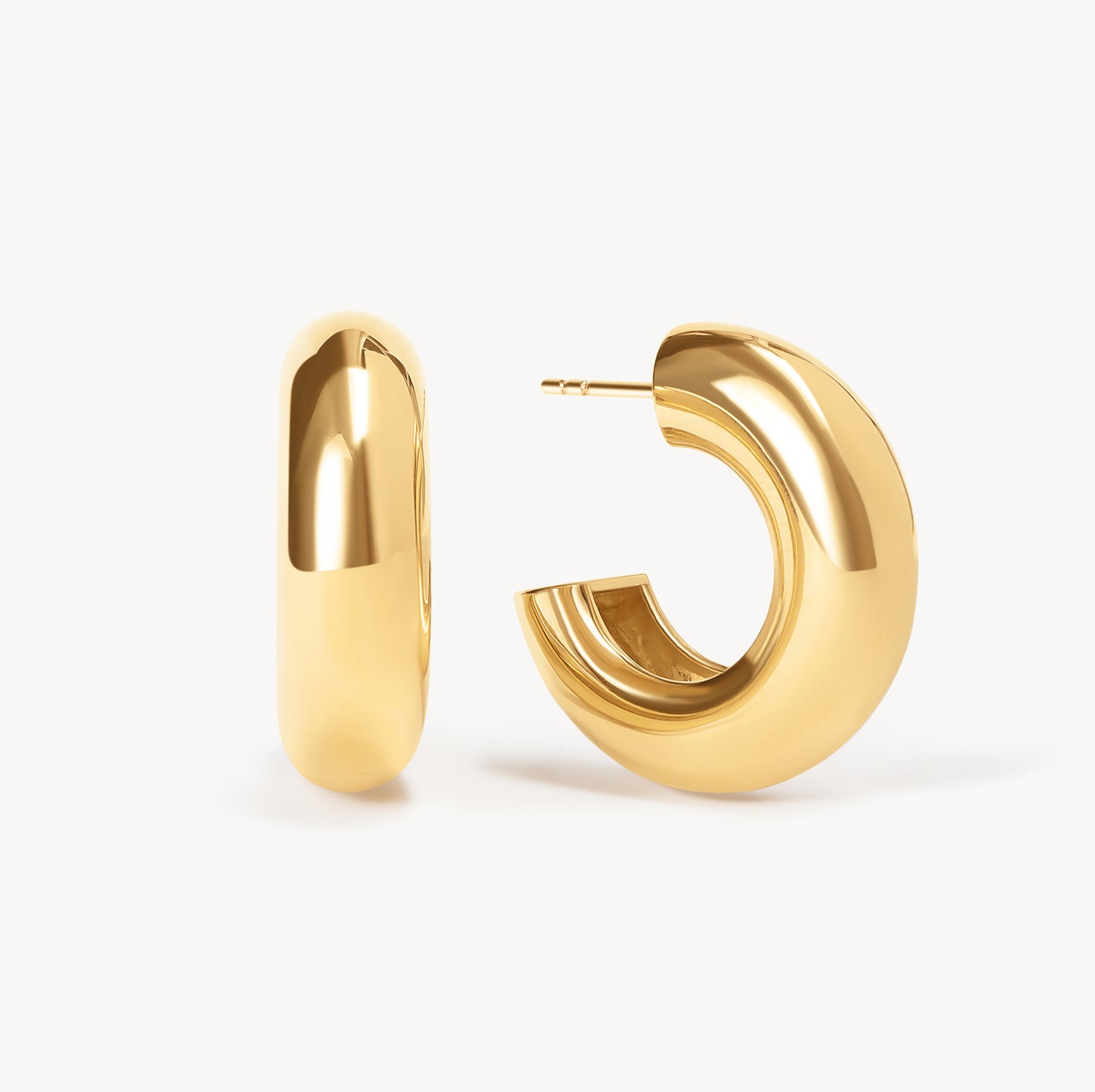H&B Puffy Statement Hoop Earrings