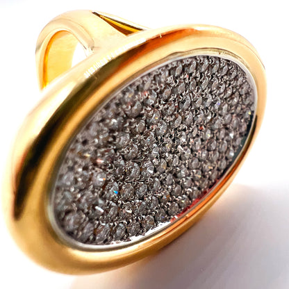 "Aveline" 18K Gold Ring with 1.46ct Pave Diamonds