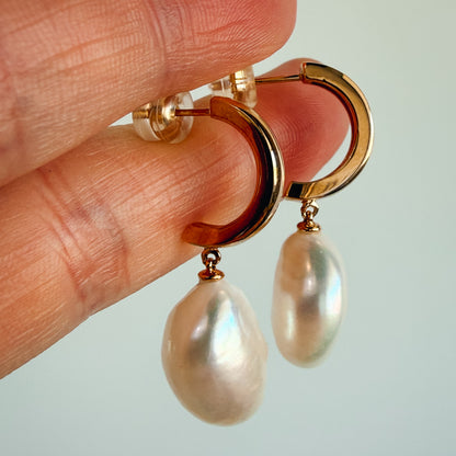 FLICA - Pearl Semi-C Drop Earrings