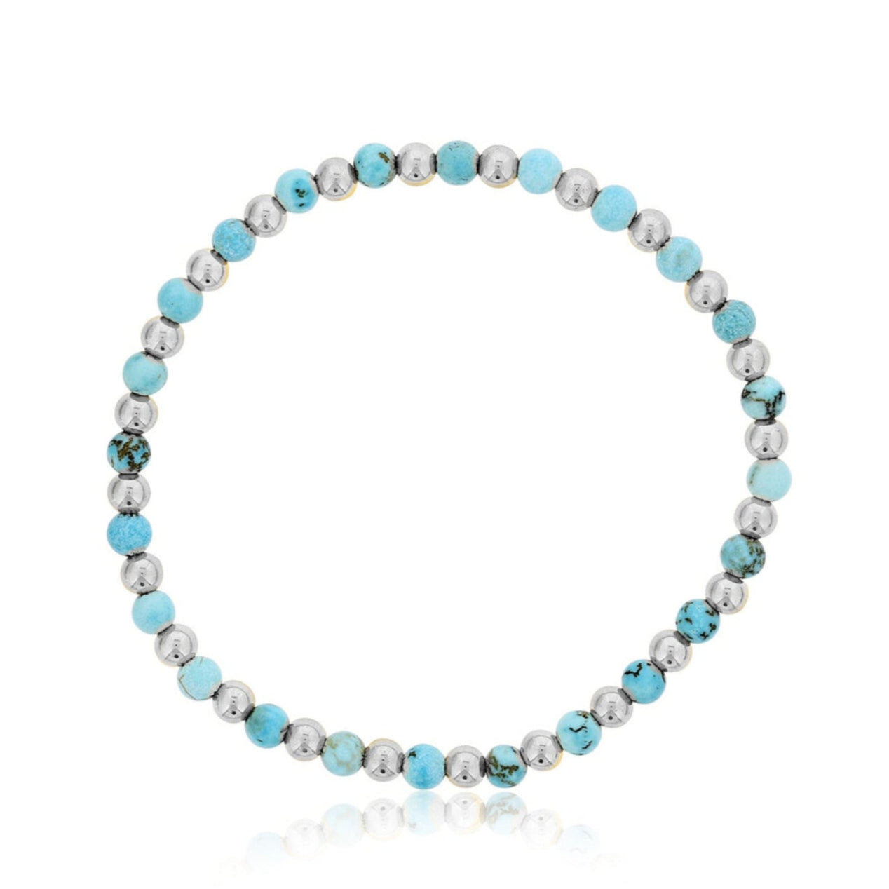 Blue Howlite Bracelet with Alternating Beads