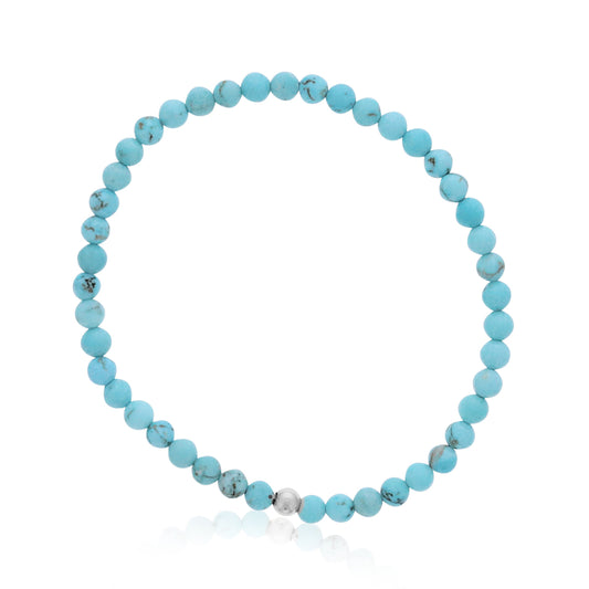 Blue Howlite Bracelet with Finishing Bead