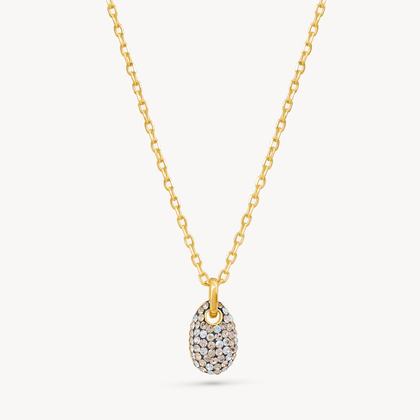 H&B SPARKLE PEBBLE CHARM NECKLACE