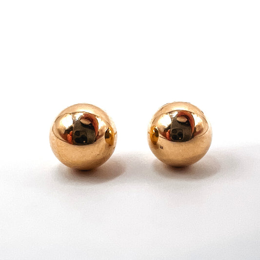 "Zevra" 7mm 14K Gold Ball Earrings