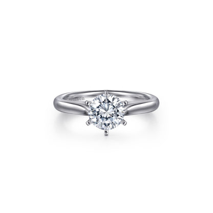 Gabriel "Allie" Engagement Ring - 1.02ct Lab-Grown Round Diamond in 14K White Gold