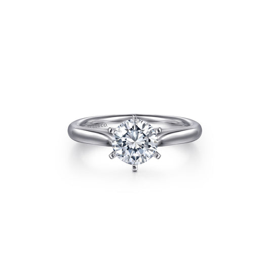 Gabriel "Allie" Engagement Ring - 1.02ct Lab-Grown Round Diamond in 14K White Gold