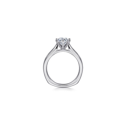 Gabriel "Allie" Engagement Ring - 1.02ct Lab-Grown Round Diamond in 14K White Gold