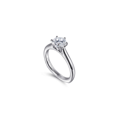 Gabriel "Allie" Engagement Ring - 1.02ct Lab-Grown Round Diamond in 14K White Gold