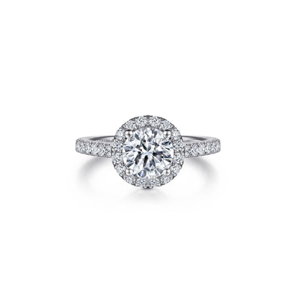 Gabriel "Angela" 14K Round Halo Engagement Ring