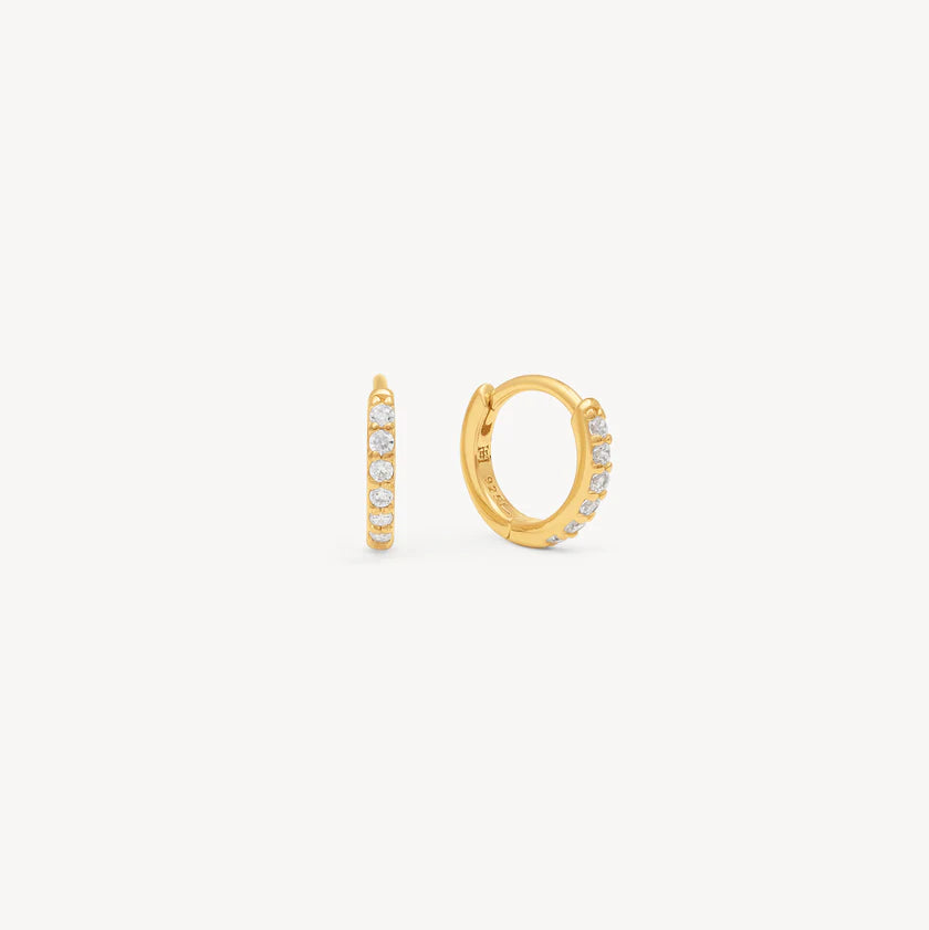 H&B Extra Small Pavé Hoop Earrings