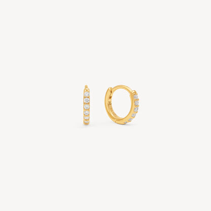 H&B Extra Small Pavé Hoop Earrings