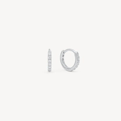 H&B Extra Small Pavé Hoop Earrings