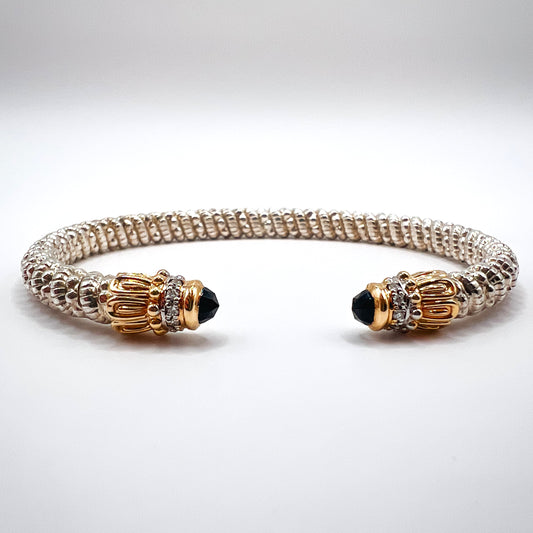 Vahan 14K Gold & Sterling Silver Bracelet with Black Onyx