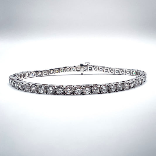 8.12ct Tennis Bracelet - Lab-Grown Diamonds in 14K White Gold