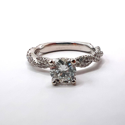 Gabriel "Nia" Engagement Ring - 0.66ct Lab-Grown Round Diamond in 14K White Gold