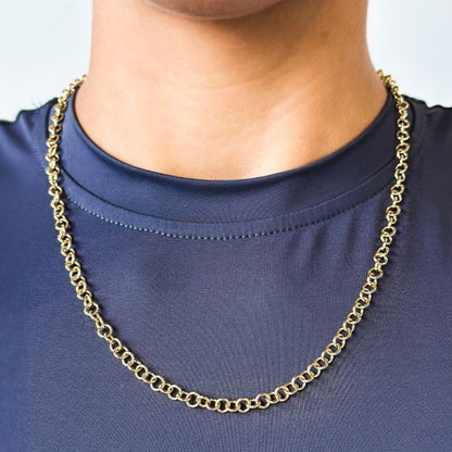 "Casey" 14K Gold Rolo Chain Necklace - 19"