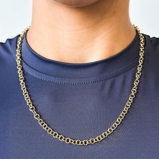 "Casey" 14K Gold Rolo Chain Necklace - 19"