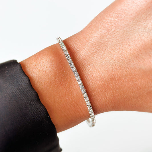 3.10ct Tennis Bracelet - Lab-Grown Diamonds in 14K White Gold