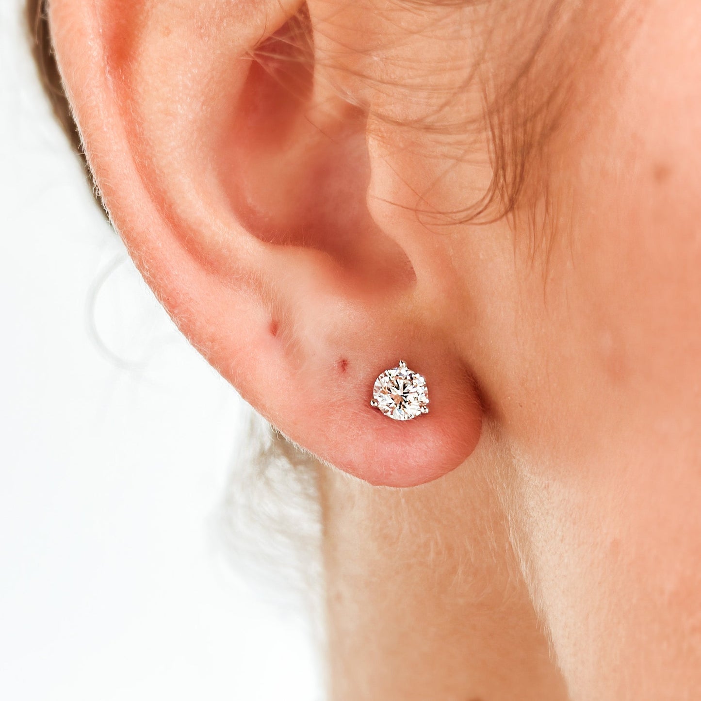 Natural Diamond Studs - 1.00ct in 14K White Gold