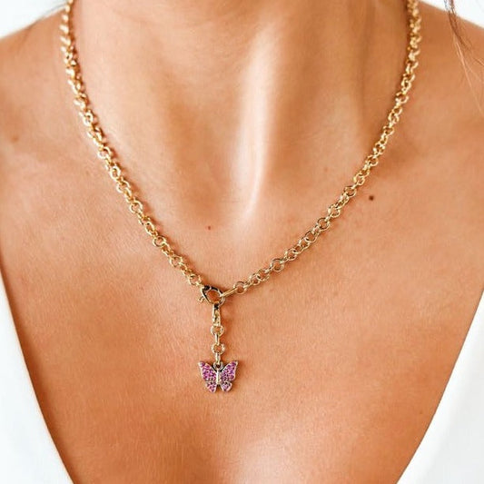 "Casey" 14K Gold Rolo Chain Necklace - 19" Aspery & Guldag