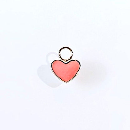 FUSE by Roset - 10K Gold Ear Charms Pink Heart  "XO, ROSET"