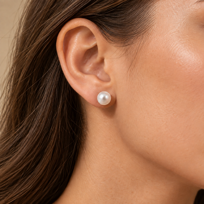 Pearl Studs 14K 8.5 mm
