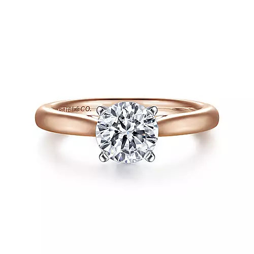 Gabriel "Michelle" Engagement Ring – 1.01ct Round Lab-Grown Diamond in 14K Rose Gold