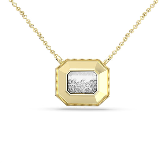 CLARTÉ - Gatsby Emerald Cut Shaker Pendant Necklace