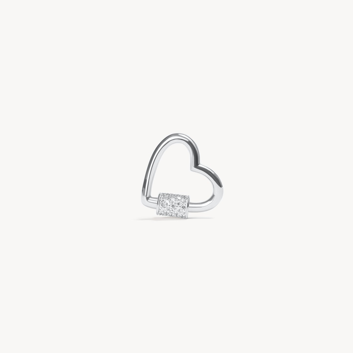 H&B Heart Carabiner Twist Link Charm Holder