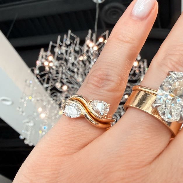 FLICA - "BFF" Pear Lab Diamond 10K Gold Ring