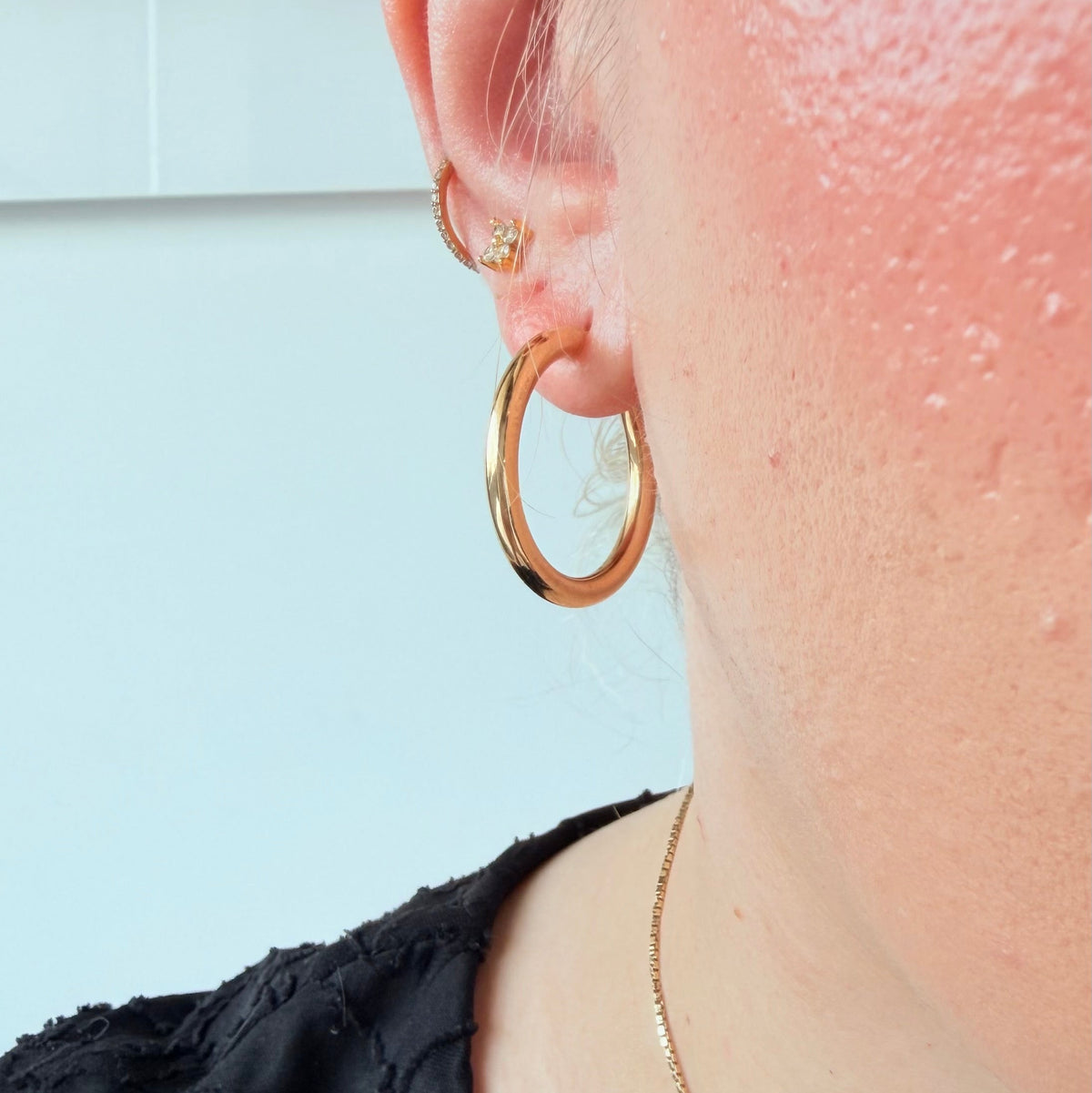 Roset Gold Label "Aurelia" 14K Gold Hoop Earrings
