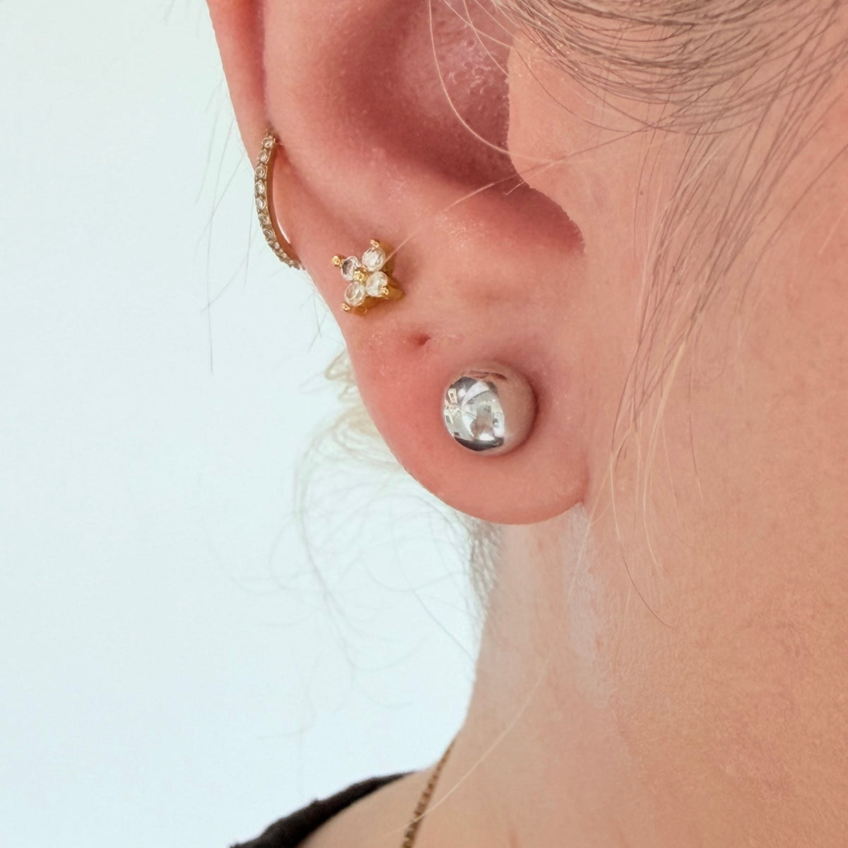 Roset Gold Label "Zevra" 7mm 14K Gold Ball Earrings