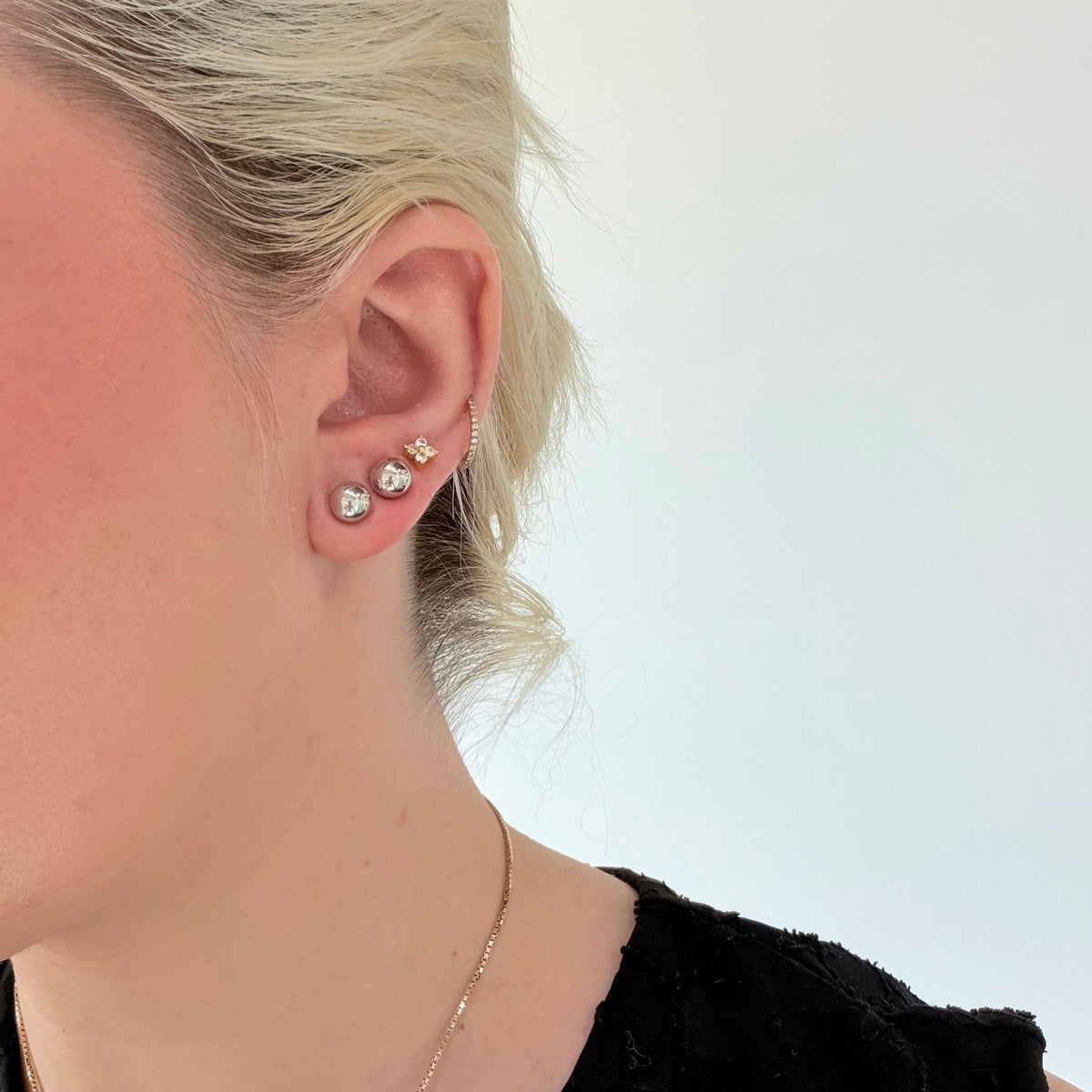 Roset Gold Label "Zevra" 7mm 14K Gold Ball Earrings
