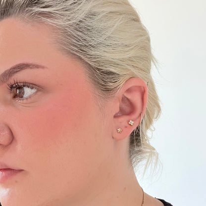 "Starlight" 18k Yellow Gold Studs