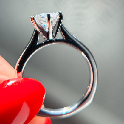 Gabriel "Allie" Engagement Ring - 1.02ct Lab-Grown Round Diamond in 14K White Gold