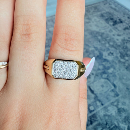"Rhyan" Diamond Textured Ring