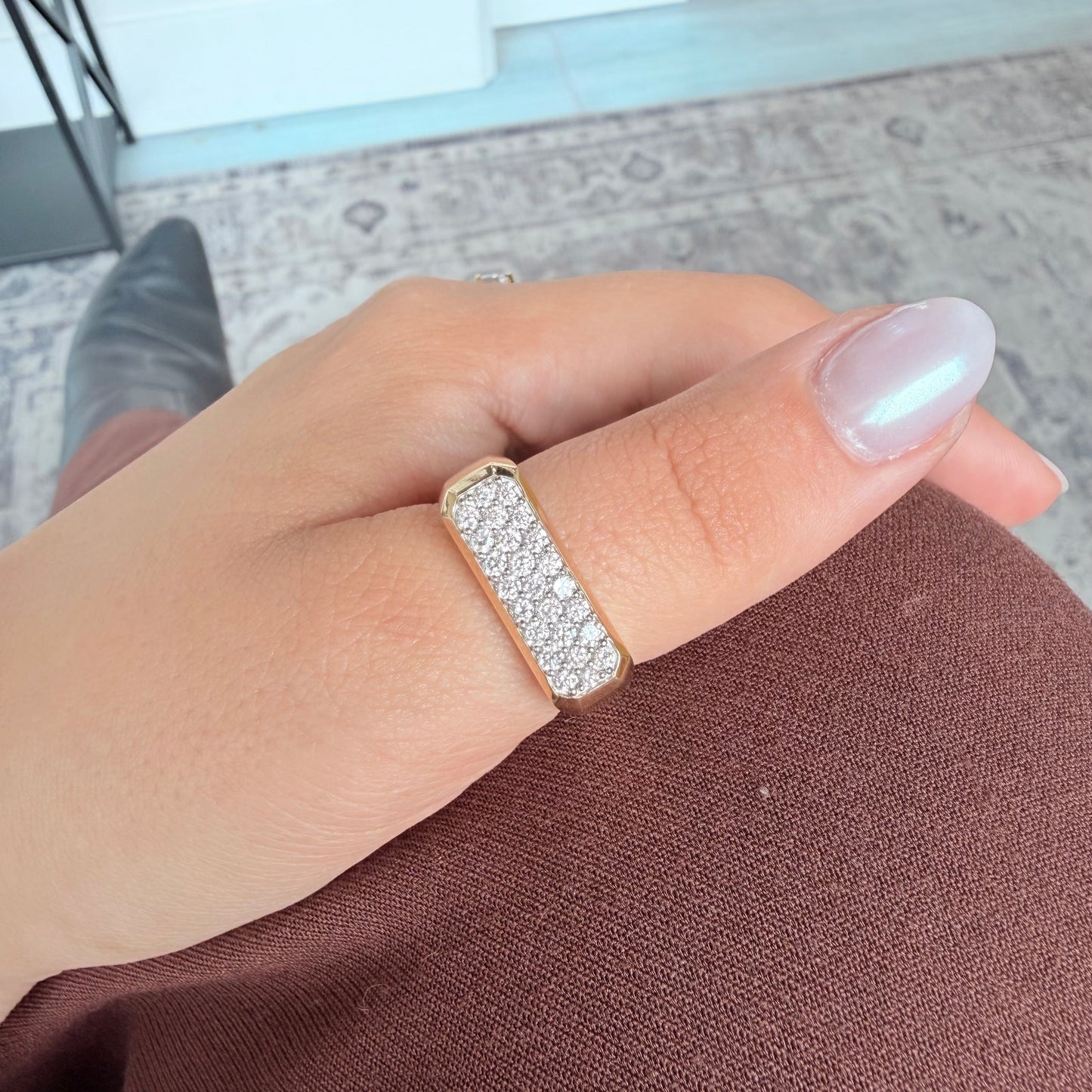 "Lumen" 14K Diamond Statement Ring