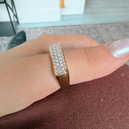 "Lumen" 14K Diamond Statement Ring