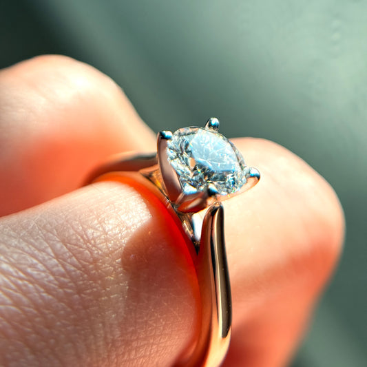 Gabriel "Michelle" Engagement Ring – 1.01ct Round Lab-Grown Diamond in 14K Rose Gold