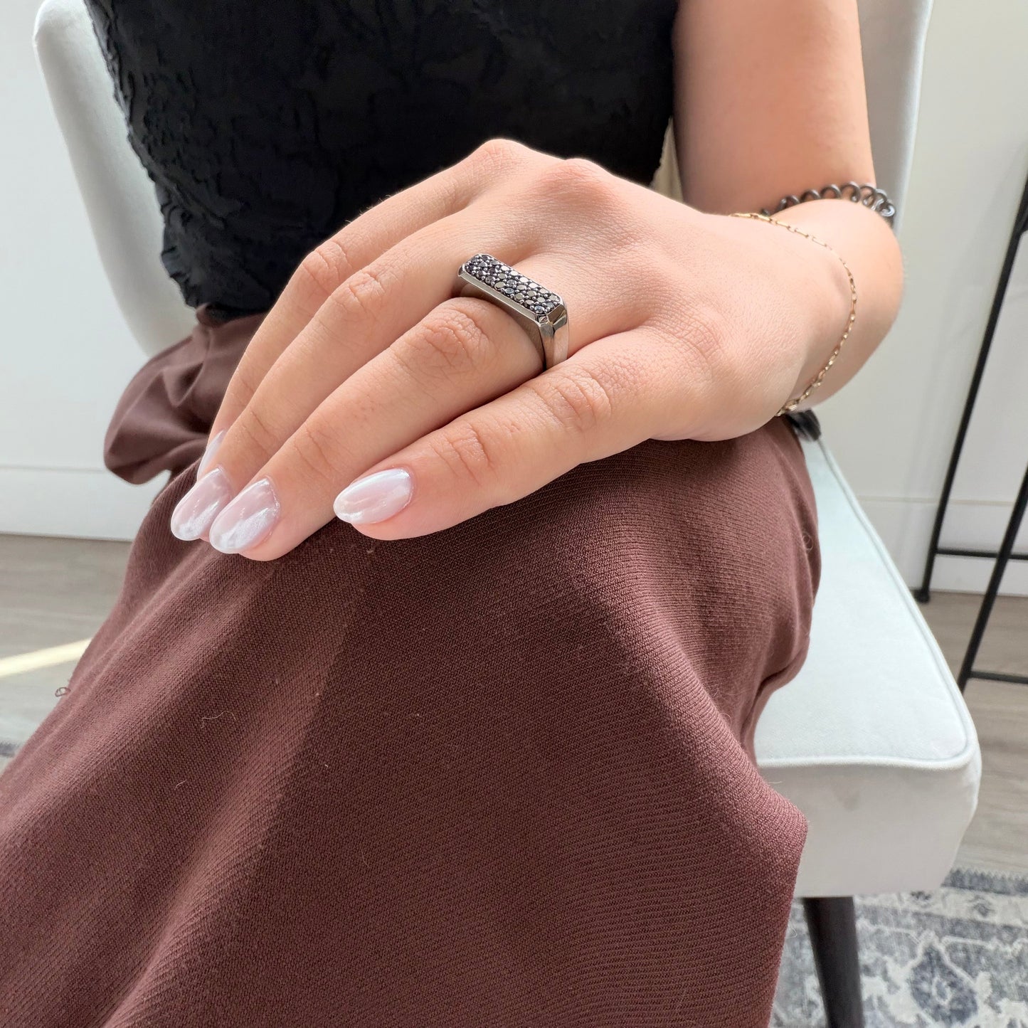 "Lumen" 14K Diamond Statement Ring