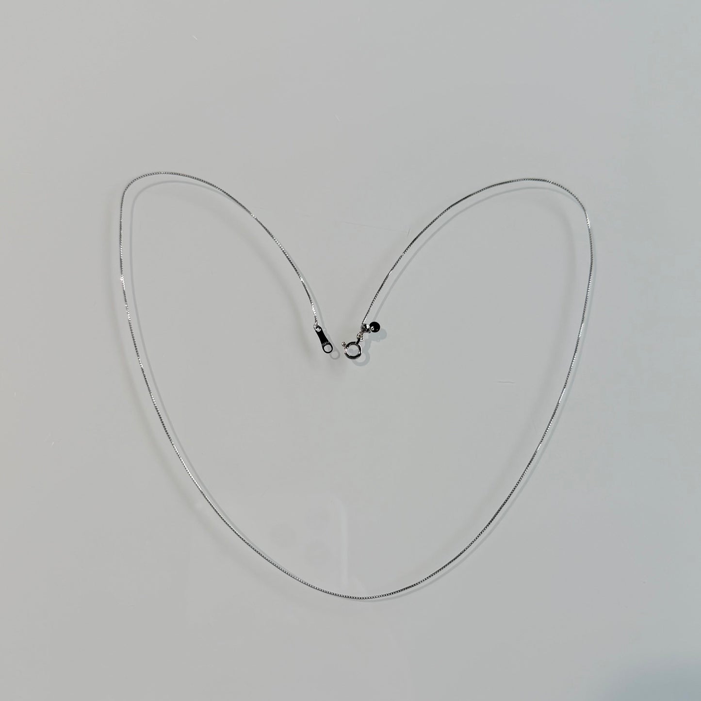 "Alex" Platinum Adjustable Box Chain Necklace