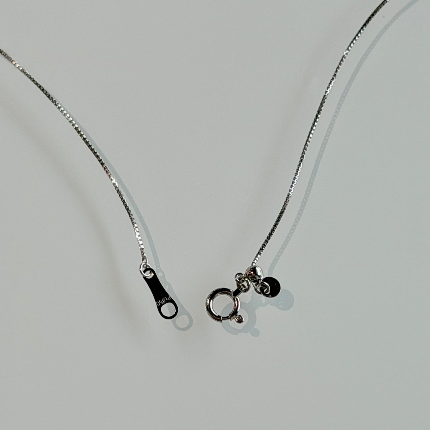 "Alex" Platinum Adjustable Box Chain Necklace