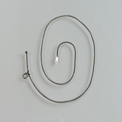 "Maisie" Platinum Adjustable Popcorn Chain Necklace