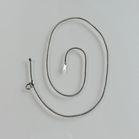 "Maisie" Platinum Adjustable Popcorn Chain Necklace
